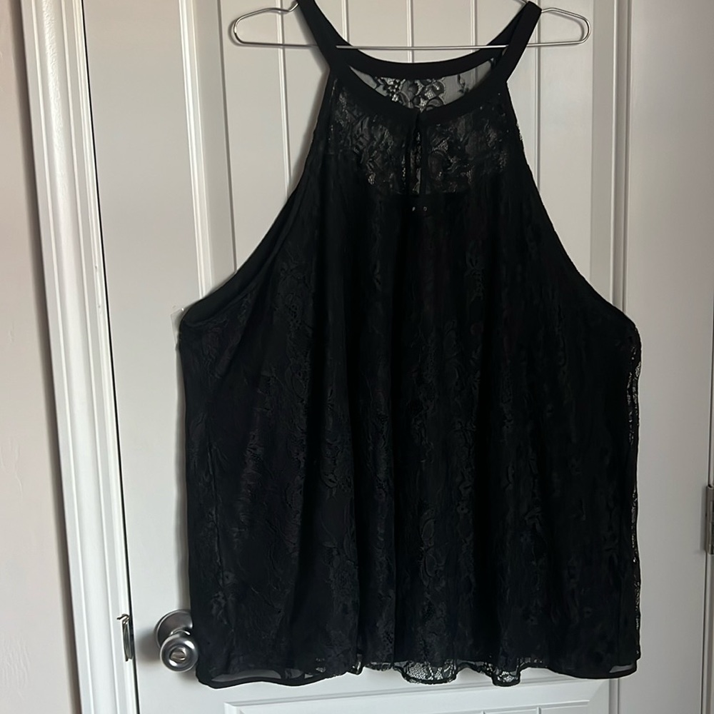 Torrid black lace sleeveless top